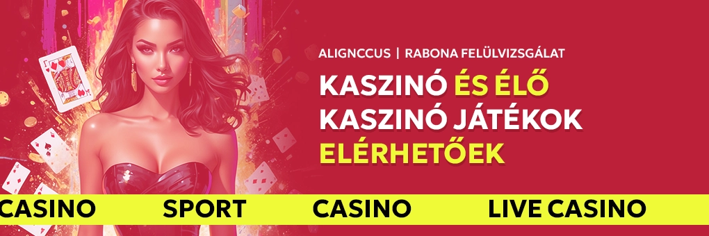 kaszinó és élő kaszinó játékok elérhetőek